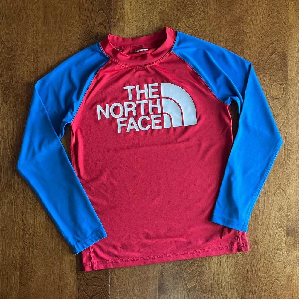 The North Face red/blue rashguard M 10/12